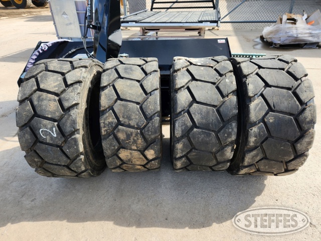 (4) Samson 14-17.5 skid steer loader tires